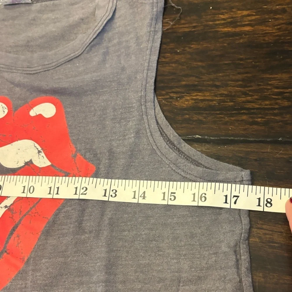 Lucy Gray Tank Top with Rolling Stones Tongue- Xl/16